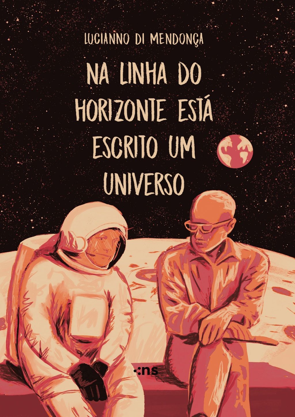 Na linha do horizonte está escrito um universo