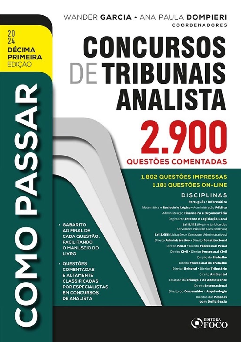 Como Passar em Concursos de Tribunais Analista - 11ª Ed - 2024