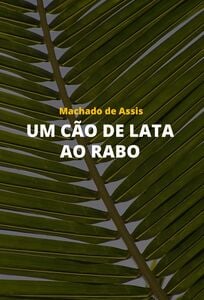 Um cão de lata ao rabo