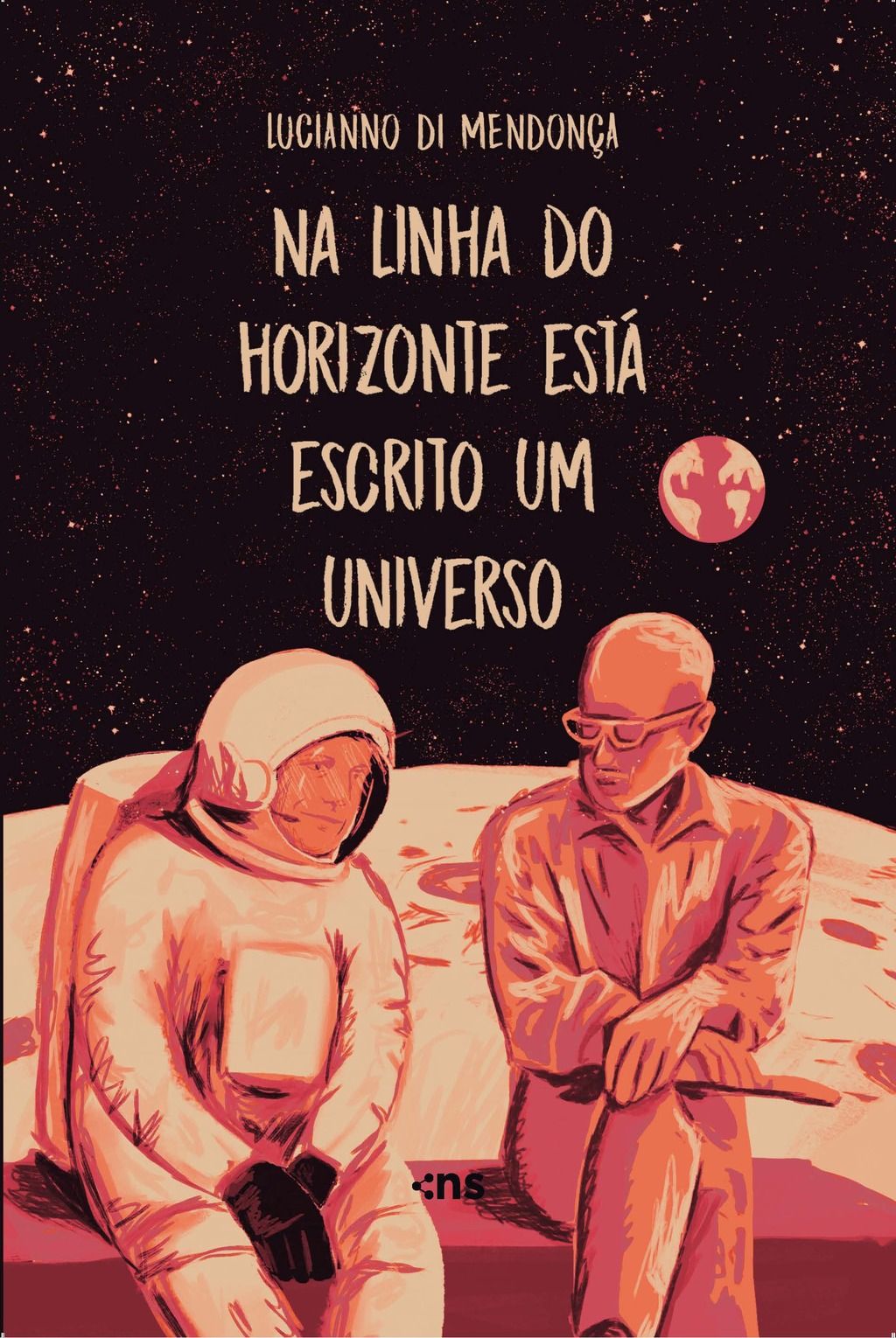 Na linha do horizonte está escrito um universo